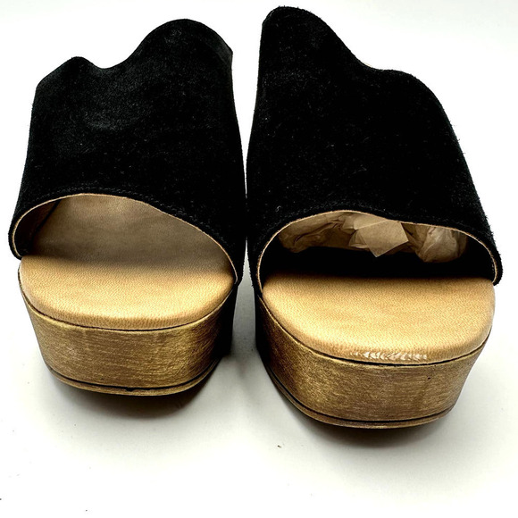 Rebels Orlanda Asymmetrical Platform Clog Black Suede - Picture 5 of 9